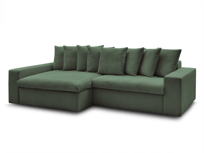 Canapé d'angle fixe ENORE velours côtelé