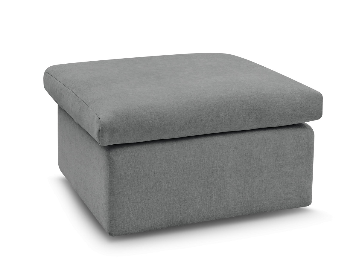 enore poef in gladde stof gekleurd donkergrijs