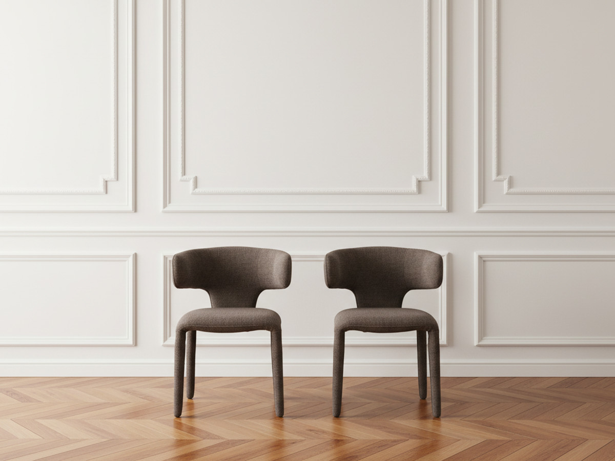 Set van 2 MILA stoelen in structuurstof