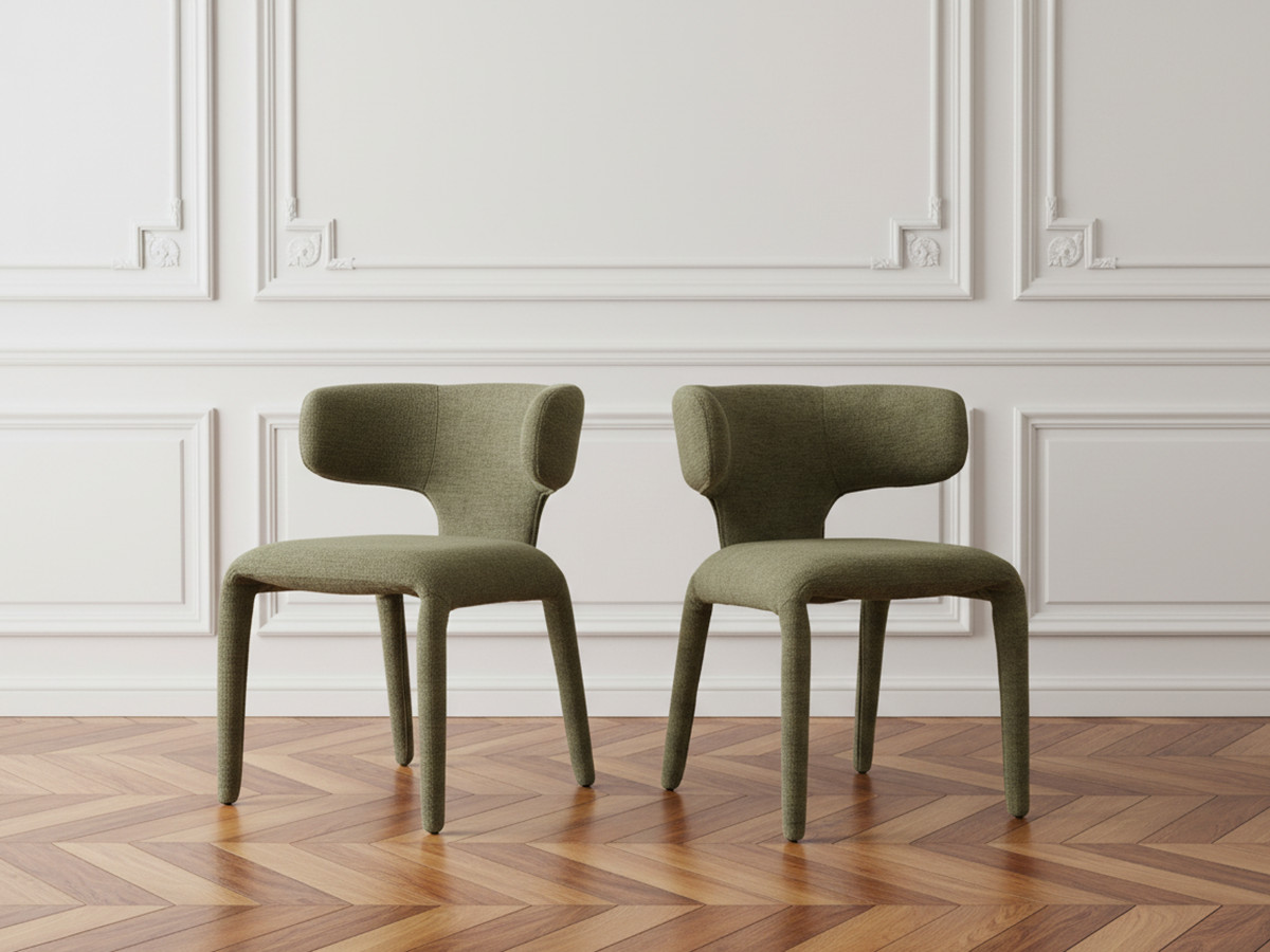 Lot de 2 chaises MILA texturé vert — vue 4