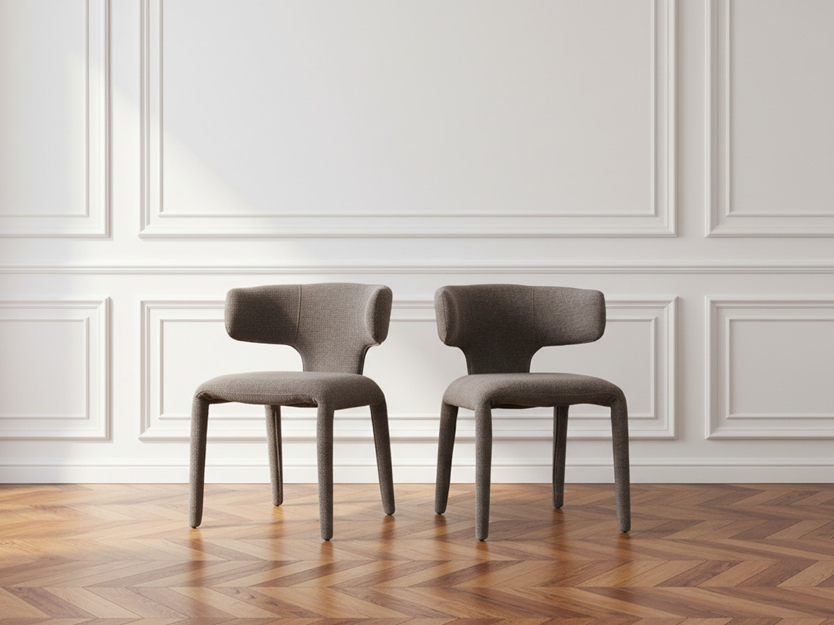 Lot de 2 chaises MILA texturé gris foncé — vue 4