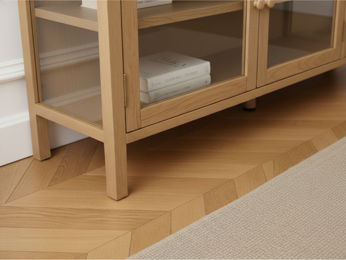 Buffet 4 portes 180 cm CARMEN placage chêne massif