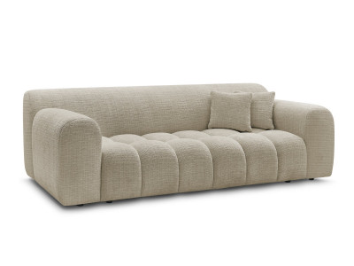 Canapé droit fixe 3 places MELISSE tissu texturé