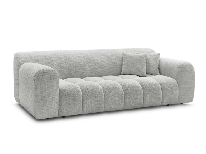 Canapé droit fixe 3 places MELISSE tissu texturé