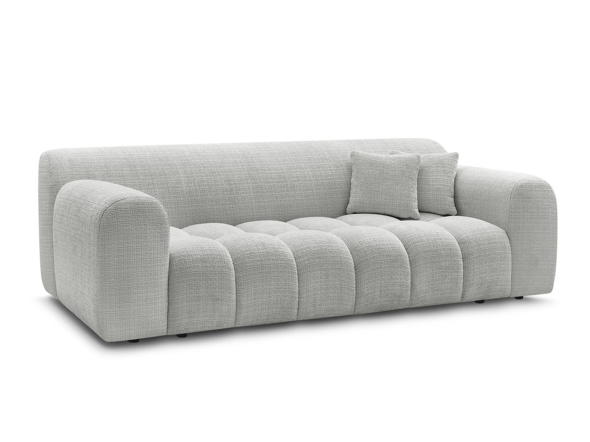 MELISSE 3-zits vaste rechte bank in structuurstof