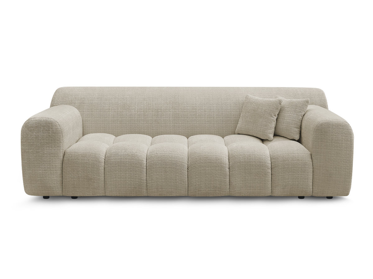 Canapé droit 3 places MELISSE texturé beige — vue 4