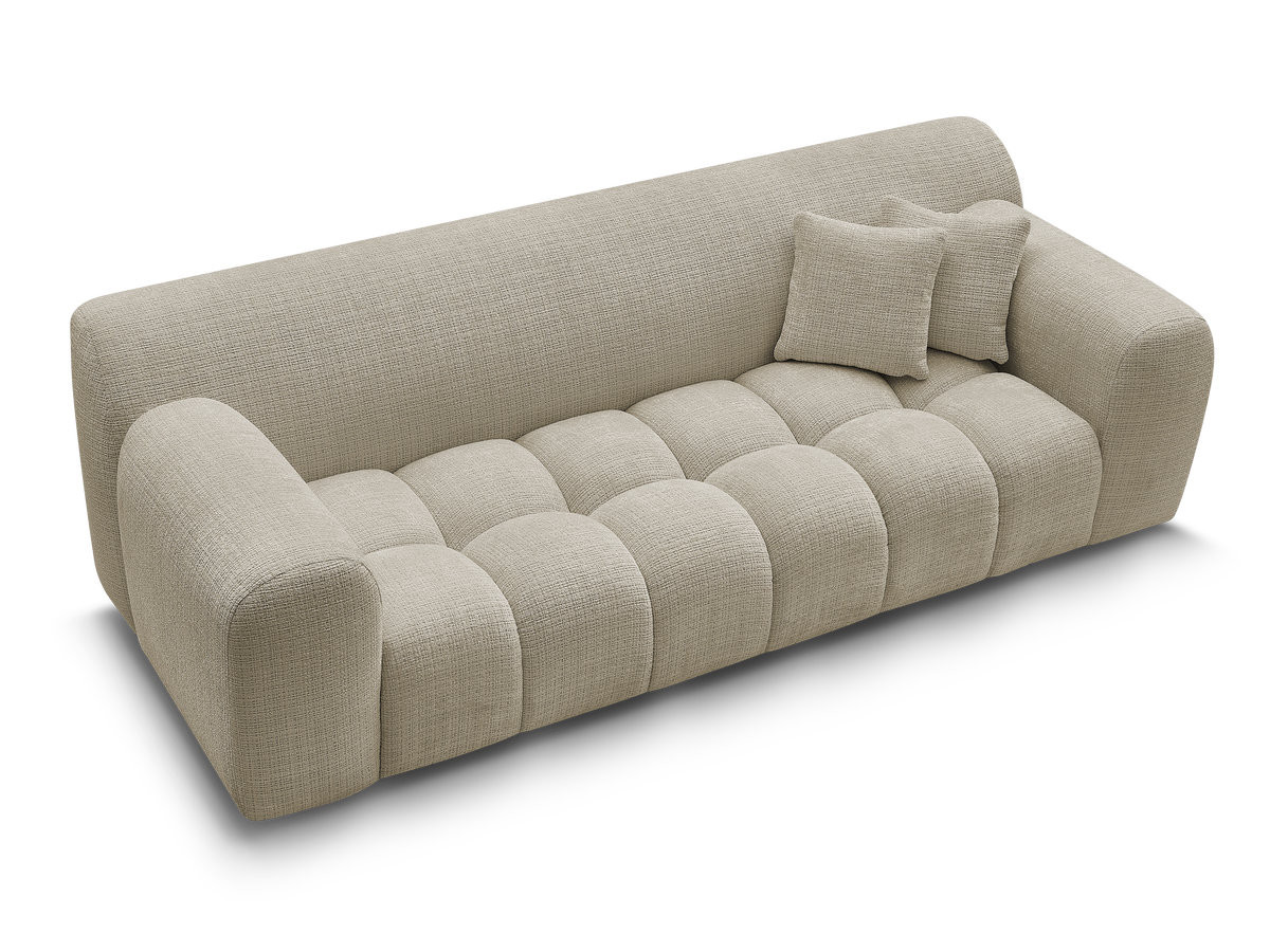 Canapé droit 3 places MELISSE texturé beige — vue 5