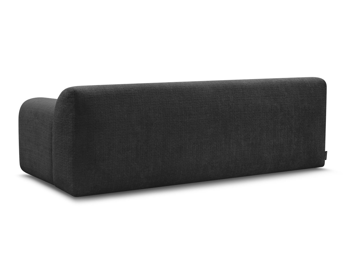 MELISSE 3-zits vaste rechte bank in structuurstof