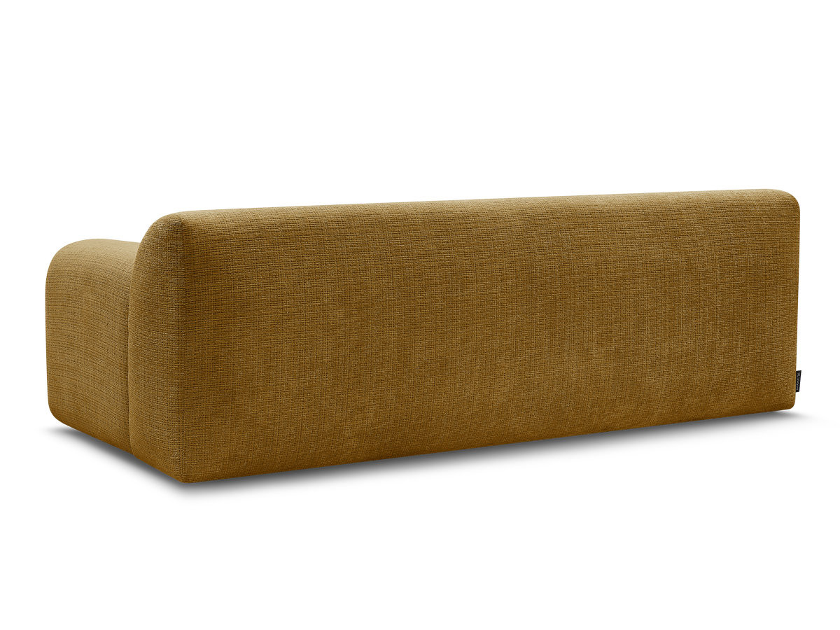 Canapé droit 3 places MELISSE texturé jaune — vue 6