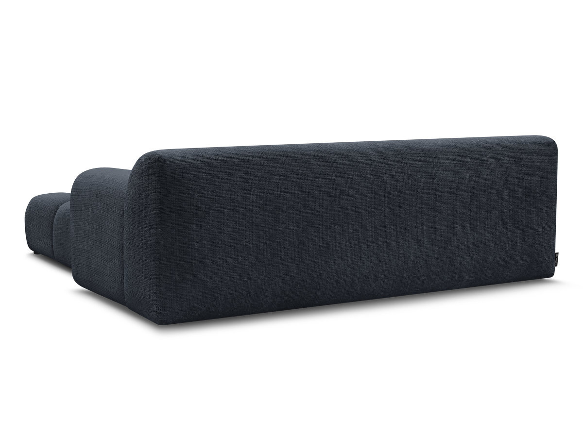 MELISSE 3-zits vaste rechte bank in structuurstof met voetenbank