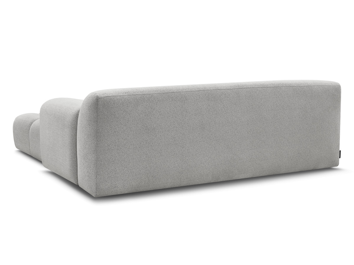 Canapé droit 3 places MELISSE chiné avec pouf gris clair — vue 6