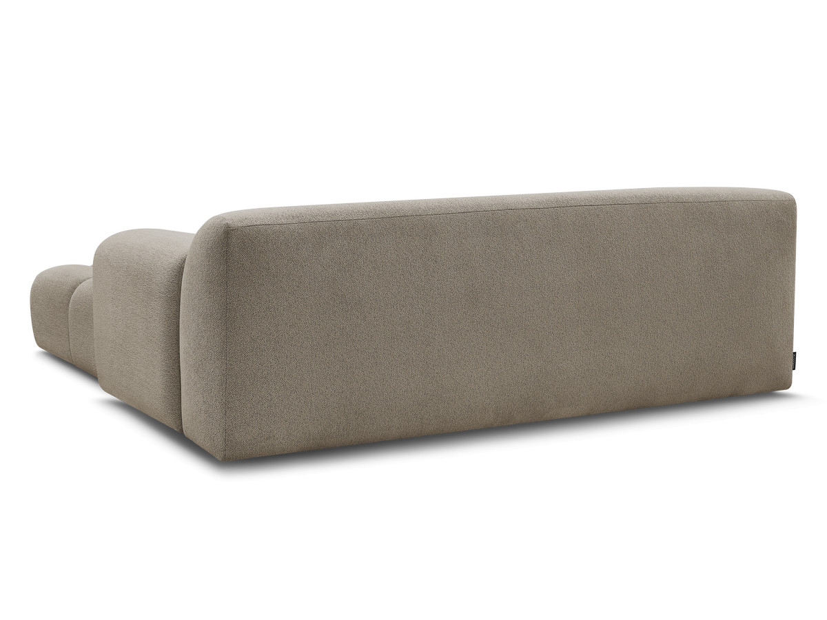 Canapé droit 3 places MELISSE chiné avec pouf taupe — vue 6