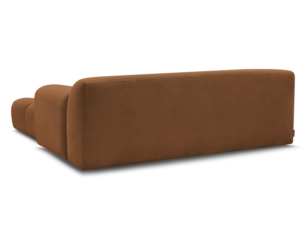 Canapé droit 3 places MELISSE chiné avec pouf orange — vue 6