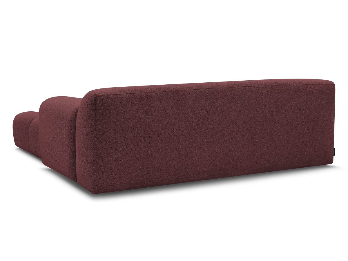 Canapé droit 3 places MELISSE chiné avec pouf rouge — vue 6