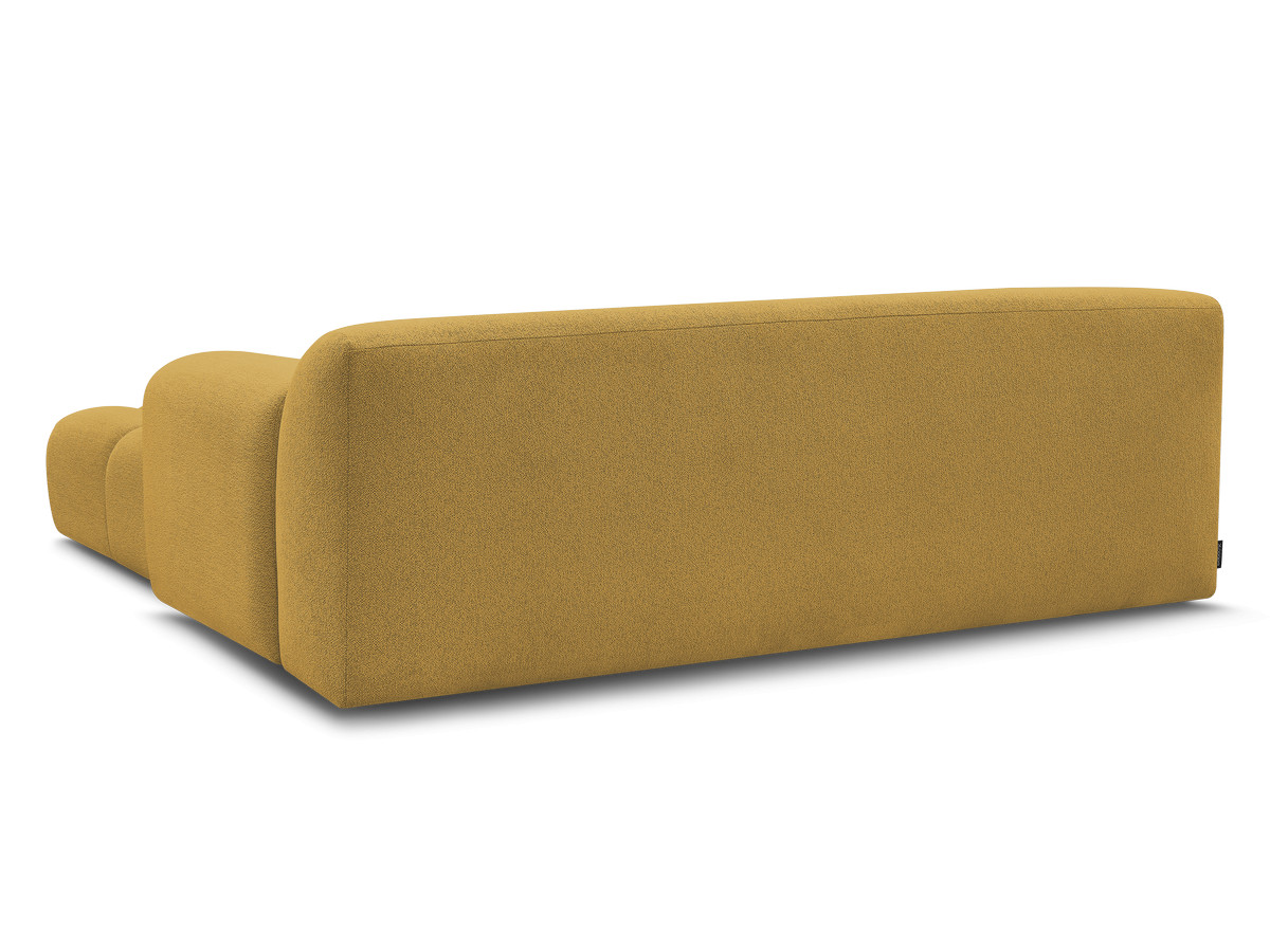 Canapé droit 3 places MELISSE chiné avec pouf jaune — vue 6