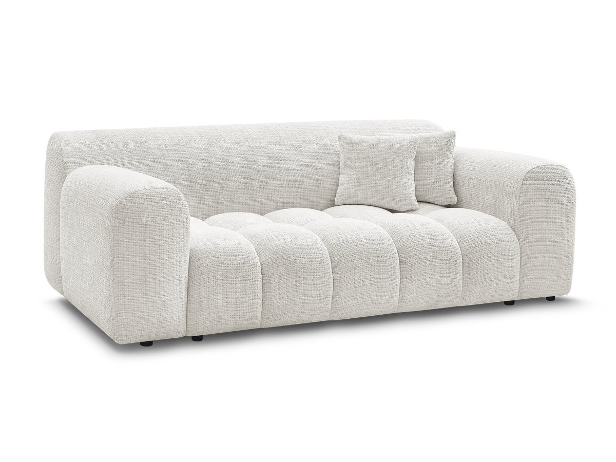 MELISSE 2-zits vaste rechte bank in structuurstof