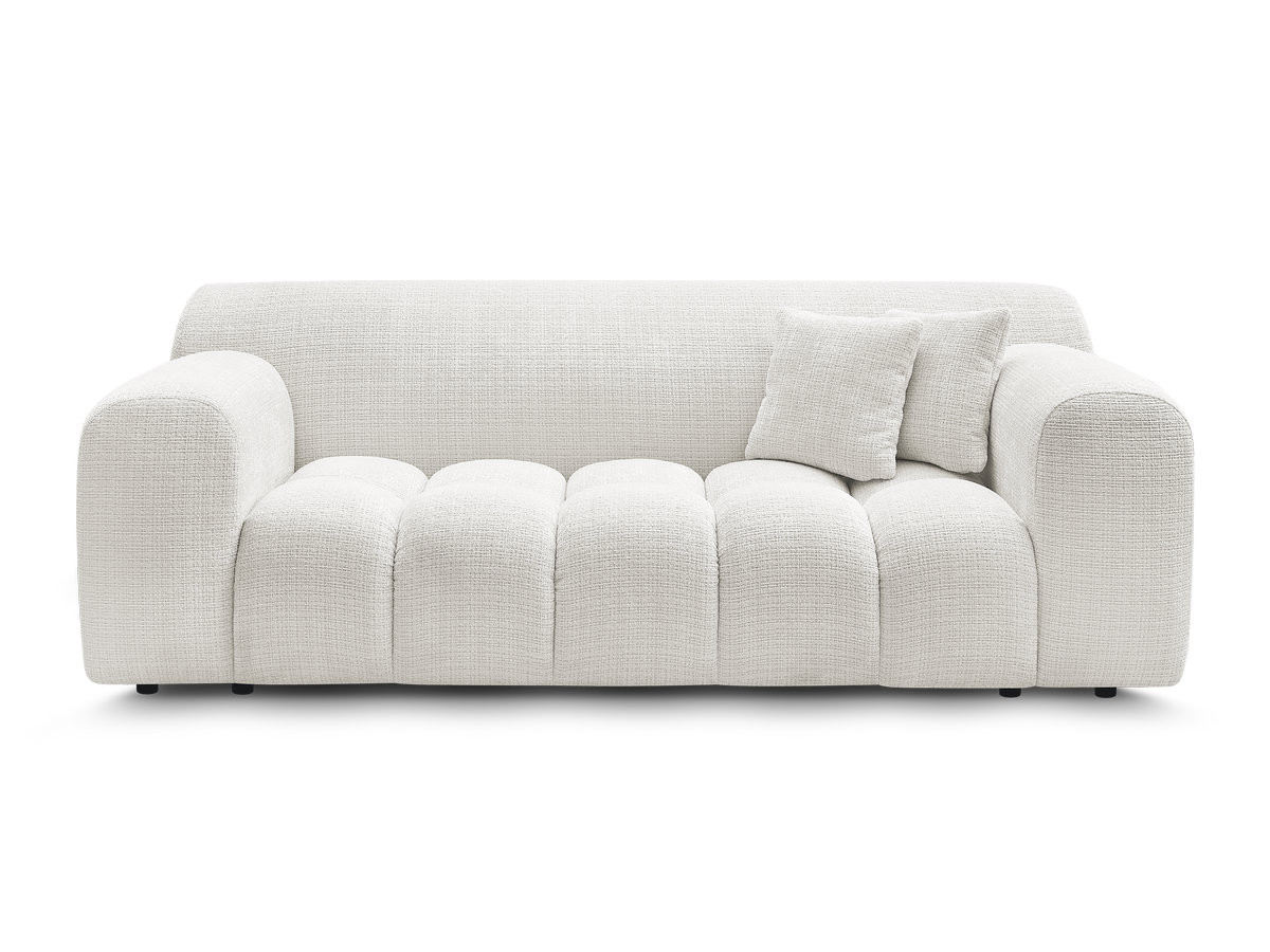 Canapé droit 2 places MELISSE texturé blanc — vue 4