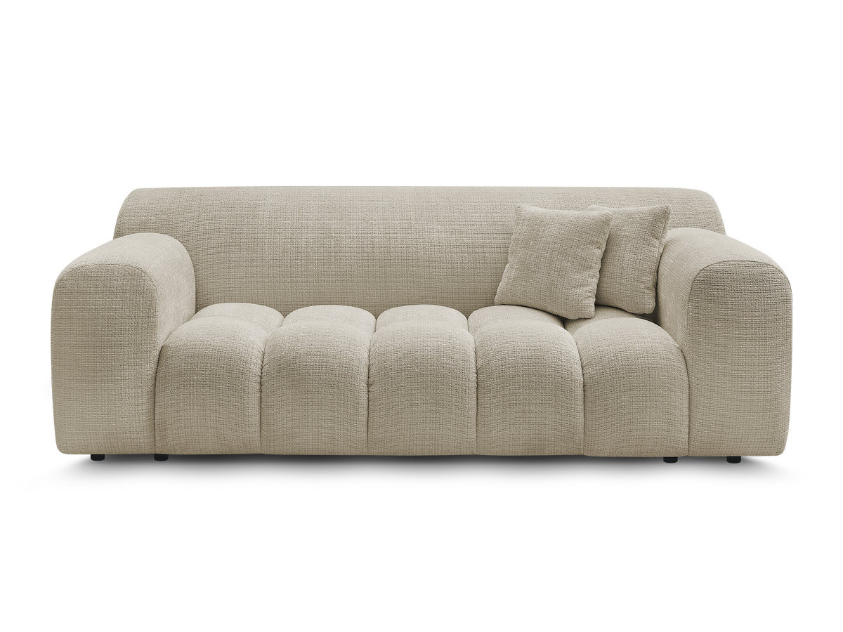 Canapé droit 2 places MELISSE texturé beige — vue 4