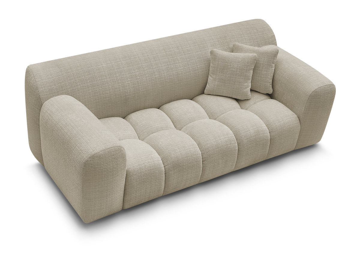 Canapé droit 2 places MELISSE texturé beige — vue 5