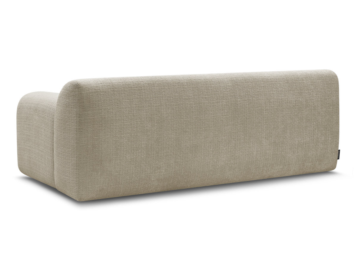 MELISSE 2-zits vaste rechte bank in structuurstof