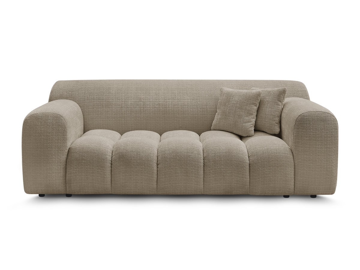 MELISSE 2-zits vaste rechte bank in structuurstof