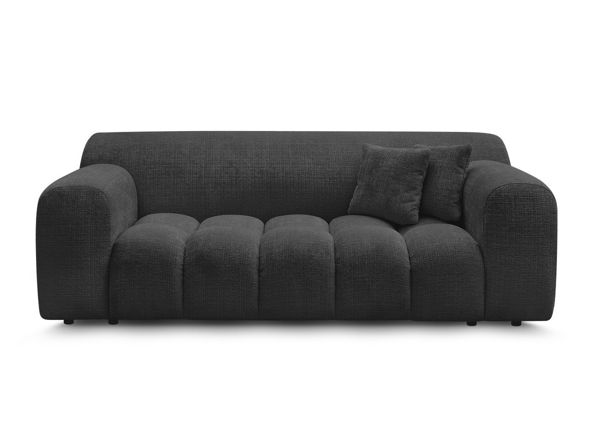 MELISSE 2-zits vaste rechte bank in structuurstof