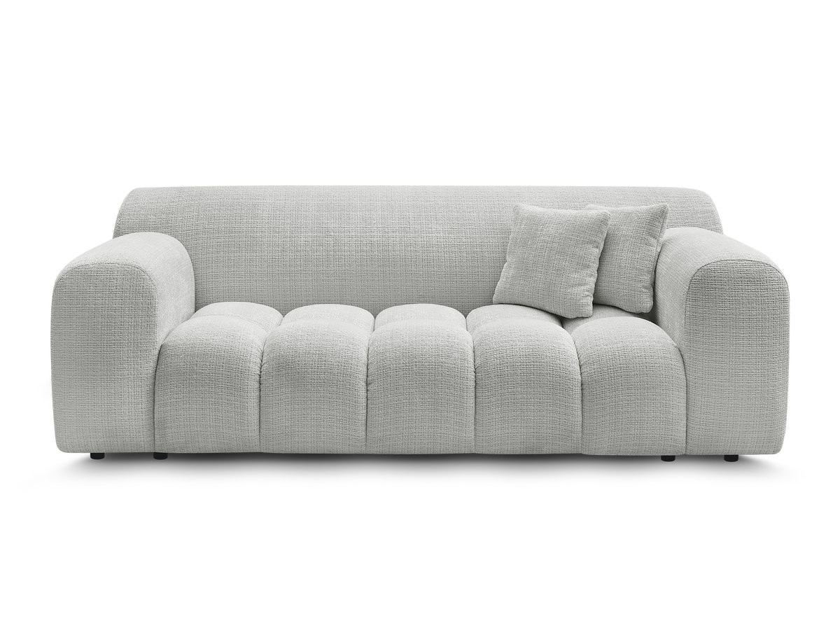 Canapé droit 2 places MELISSE texturé gris clair — vue 4