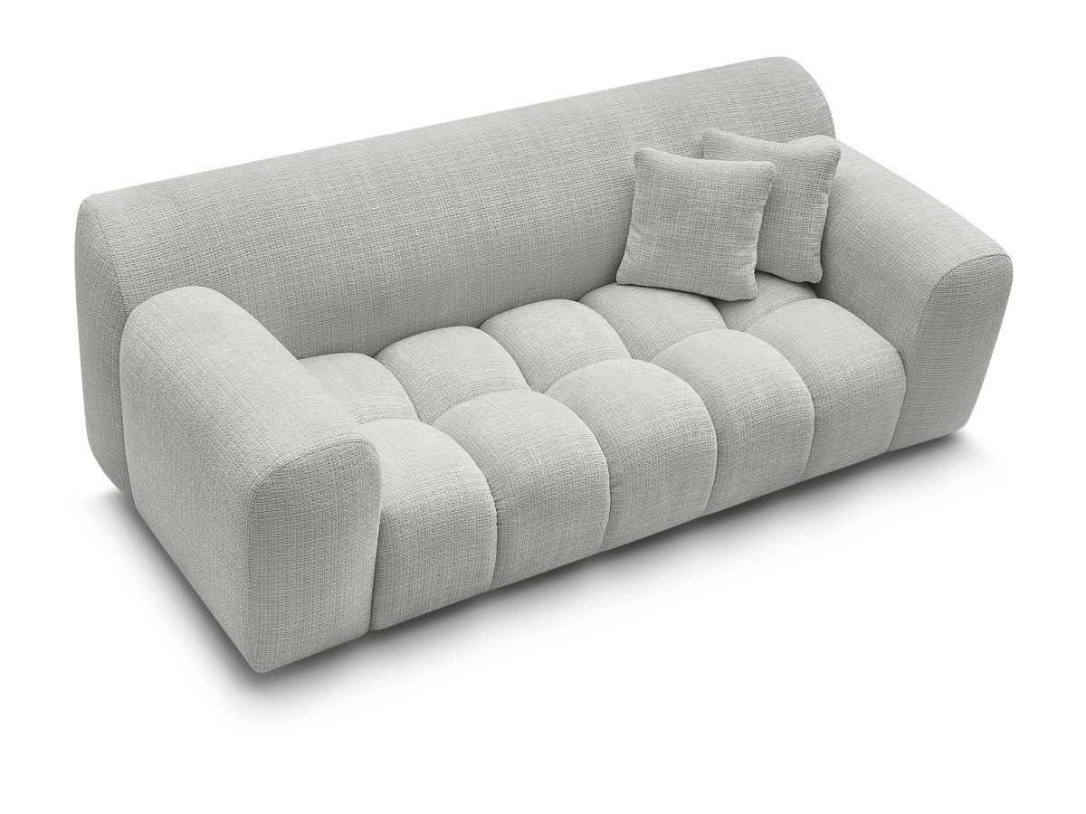 Canapé droit 2 places MELISSE texturé gris clair — vue 5