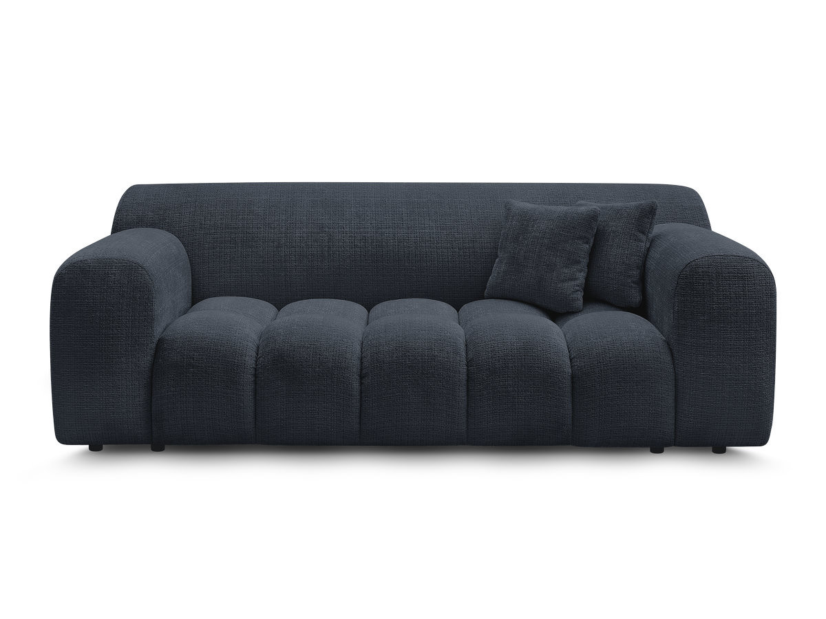 Canapé droit 2 places MELISSE texturé bleu — vue 4