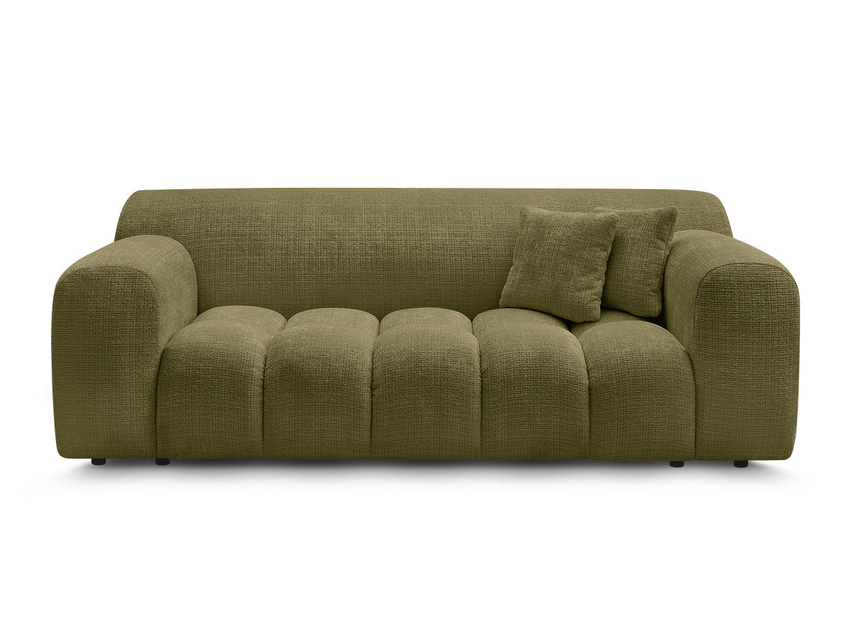 MELISSE 2-zits vaste rechte bank in structuurstof