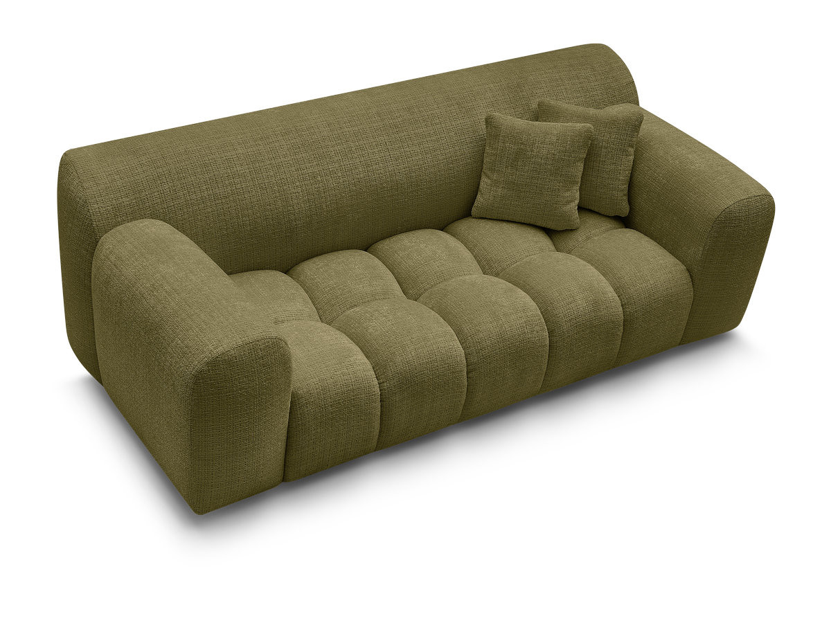 Canapé droit 2 places MELISSE texturé vert — vue 5