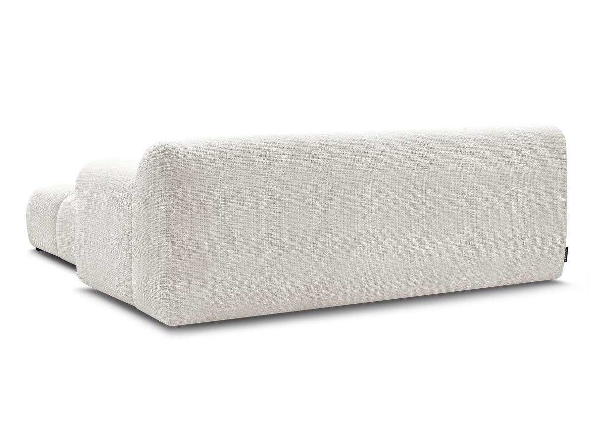 Canapé droit 2 places MELISSE texturé avec pouf blanc — vue 6