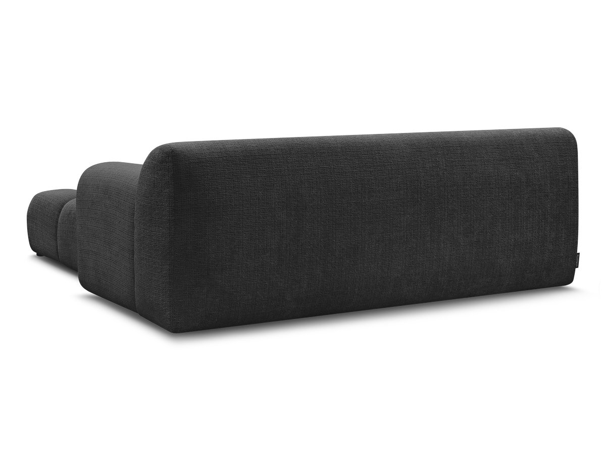 Canapé droit 2 places MELISSE texturé avec pouf noir — vue 6