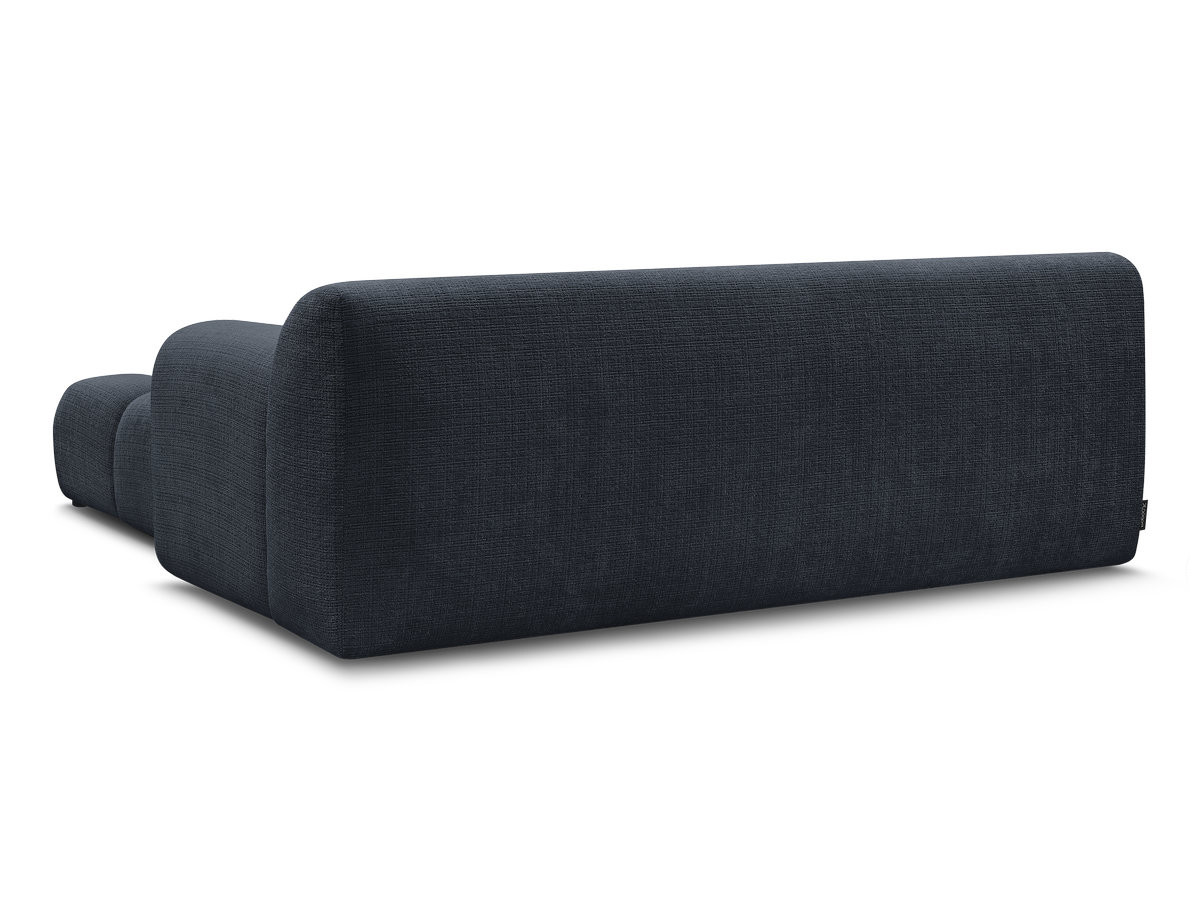 Canapé droit 2 places MELISSE texturé avec pouf bleu — vue 6