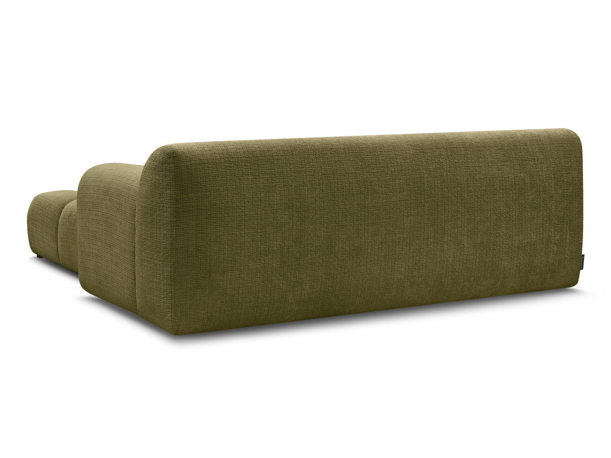 Canapé droit 2 places MELISSE texturé avec pouf vert — vue 6