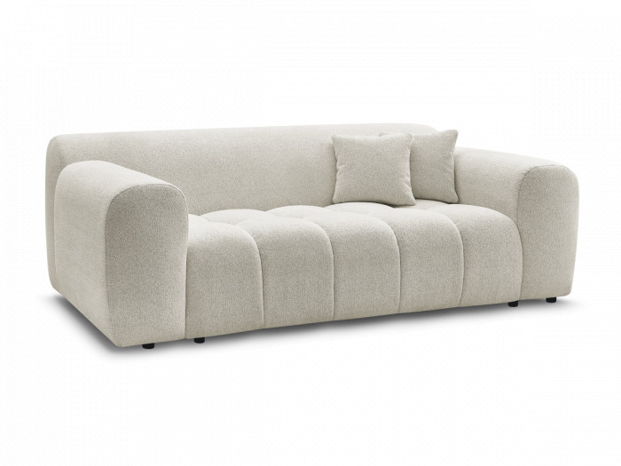 Canapé droit fixe 2 places MELISSE tissu chiné