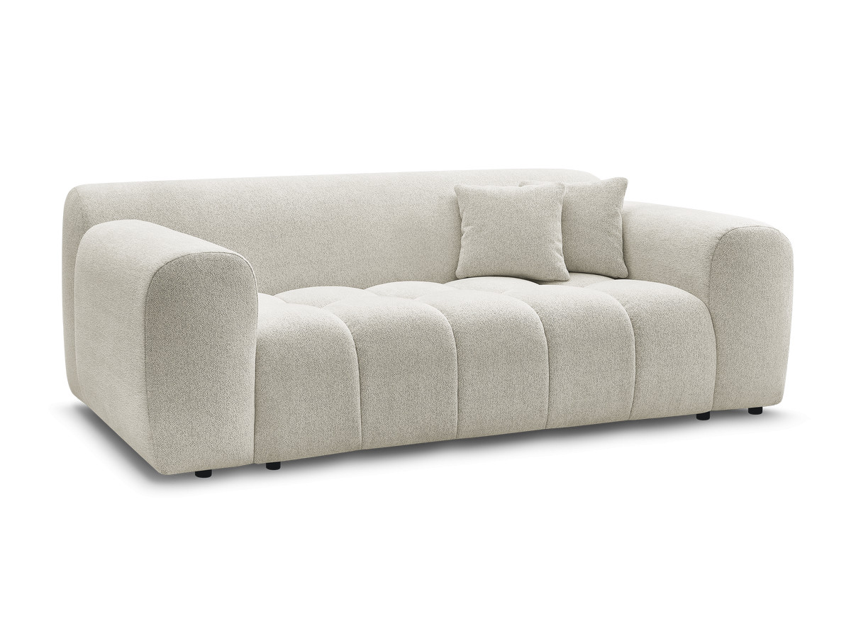 MELISSE 2-zits vaste rechte bank in gemêleerde stof