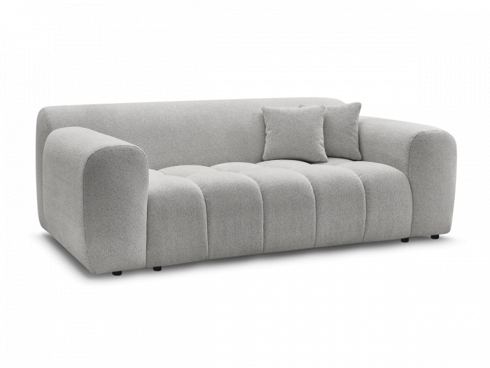 Canapé droit fixe 2 places MELISSE tissu chiné