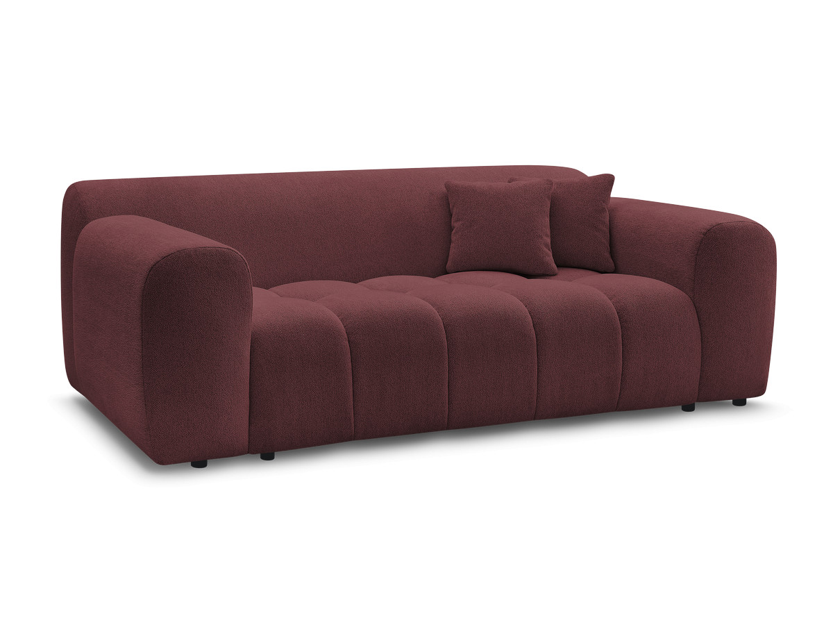 MELISSE 2-zits vaste rechte bank in gemêleerde stof