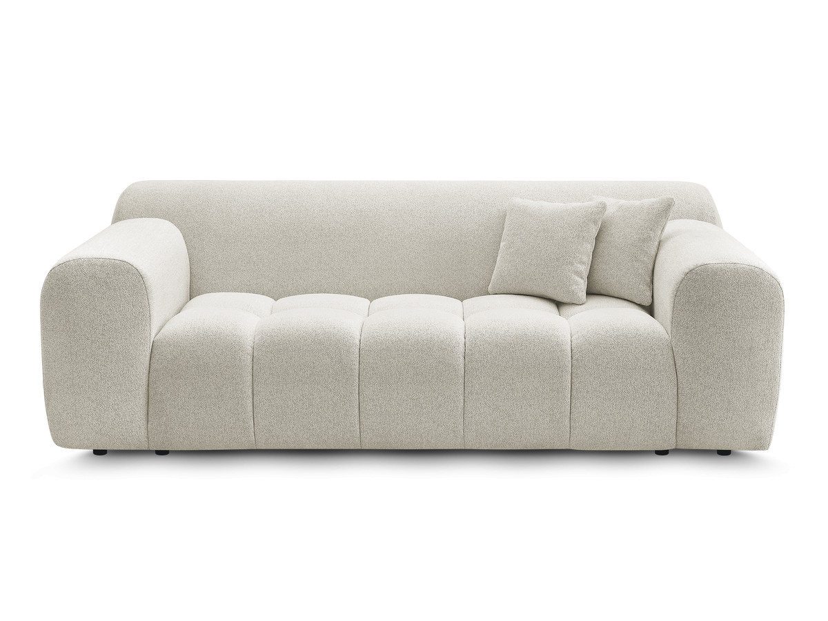 MELISSE 2-zits vaste rechte bank in gemêleerde stof