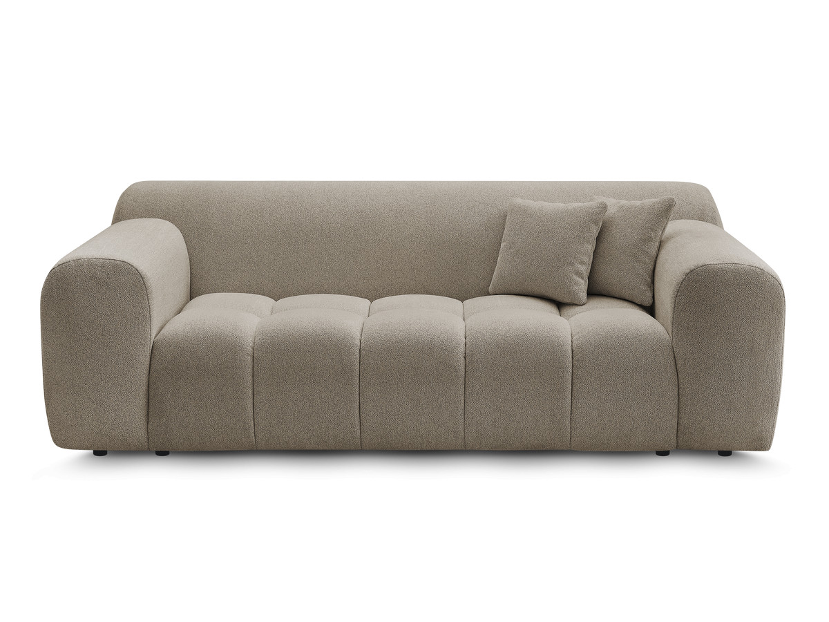 MELISSE 2-zits vaste rechte bank in gemêleerde stof