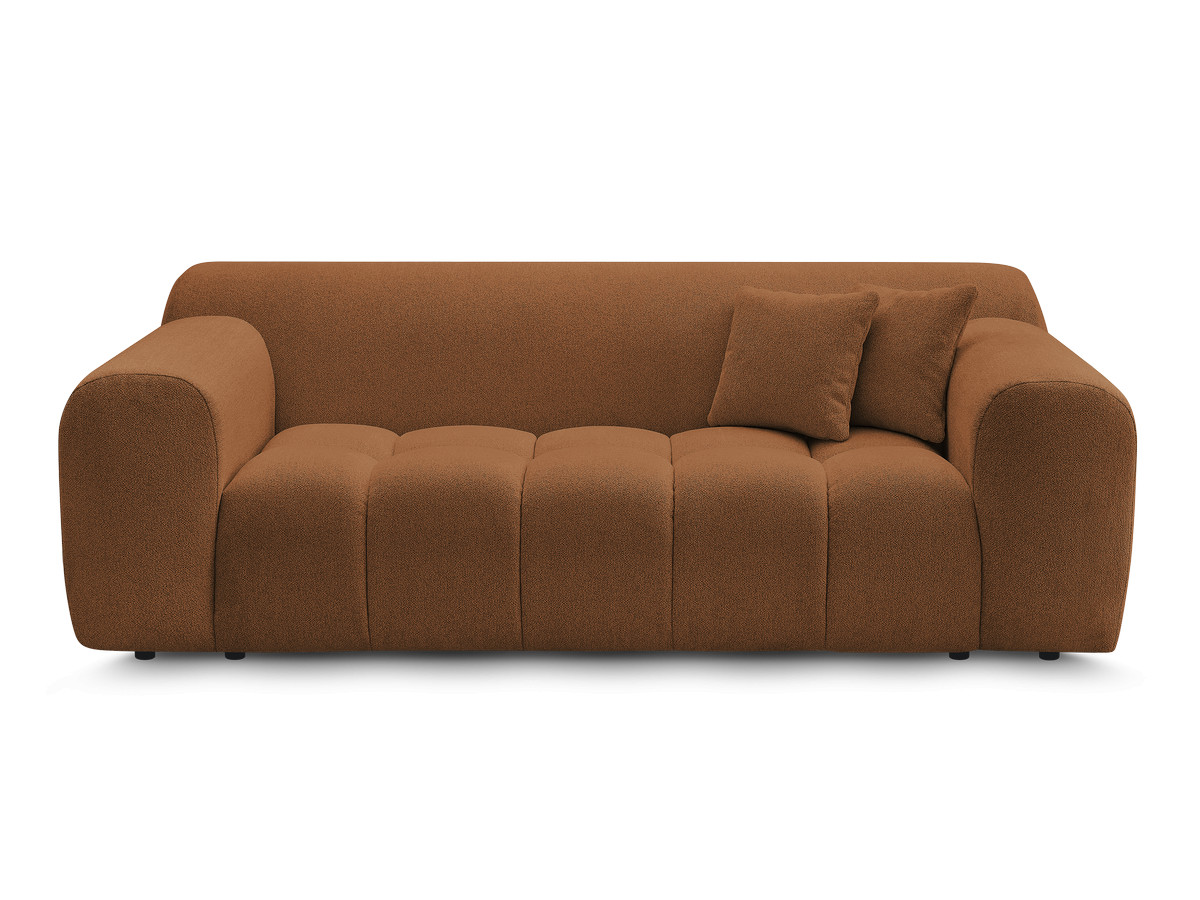 MELISSE 2-zits vaste rechte bank in gemêleerde stof