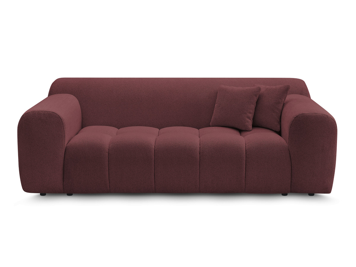 MELISSE 2-zits vaste rechte bank in gemêleerde stof