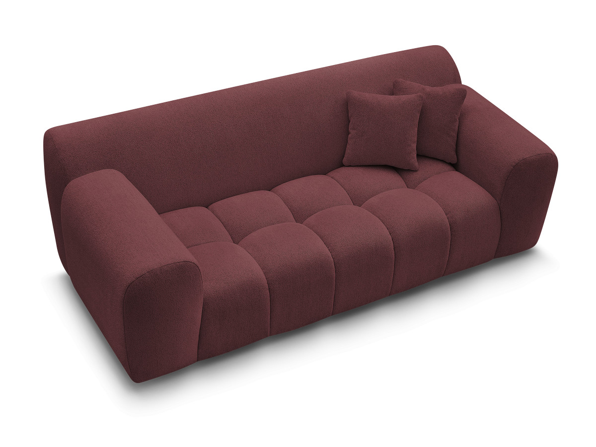 Canapé droit 2 places MELISSE chiné rouge — vue 5