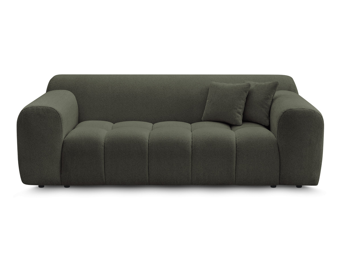 MELISSE 2-zits vaste rechte bank in gemêleerde stof