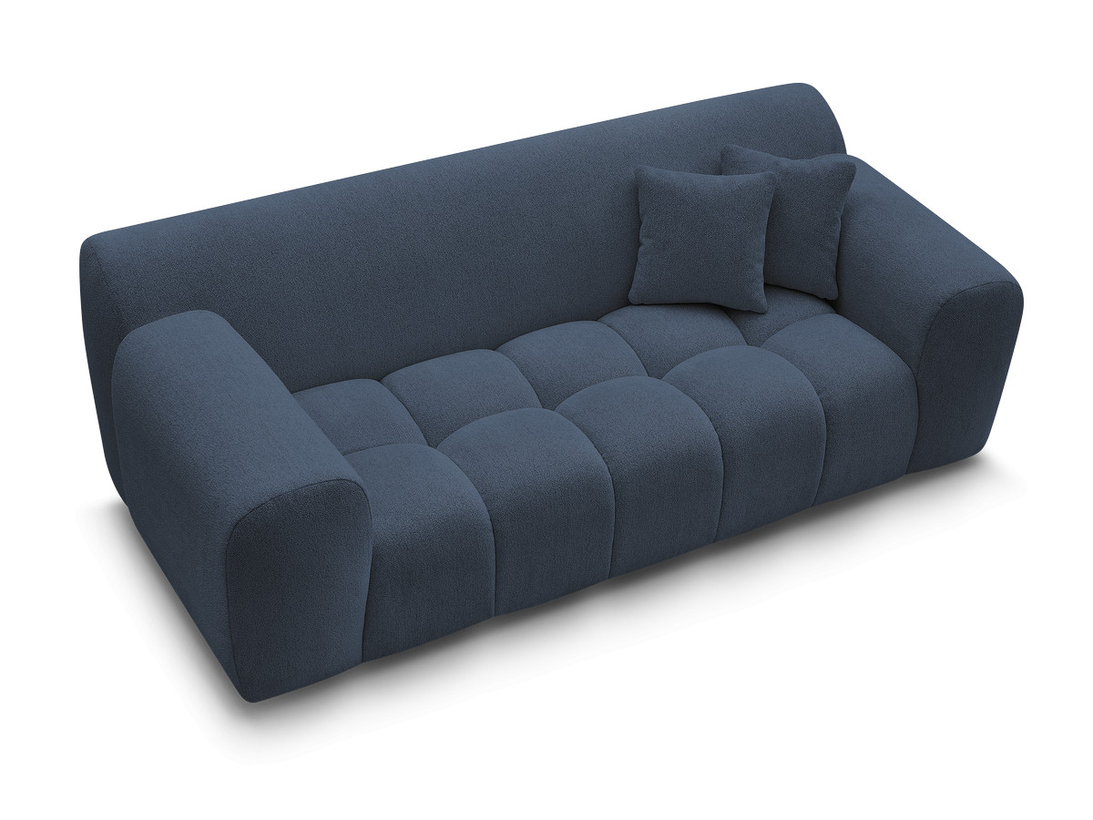 Canapé droit 2 places MELISSE chiné bleu — vue 5