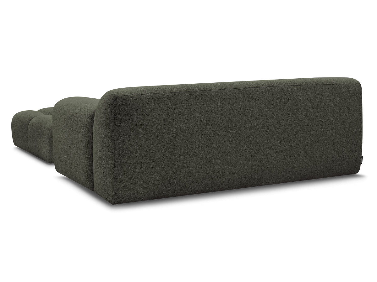 Canapé droit 2 places MELISSE chiné avec pouf vert — vue 6