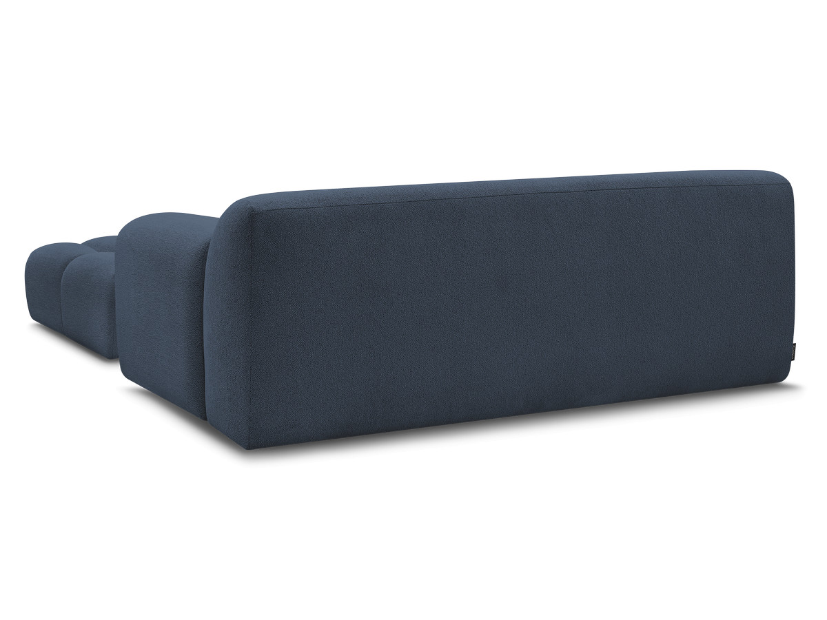 Canapé droit 2 places MELISSE chiné avec pouf bleu — vue 6