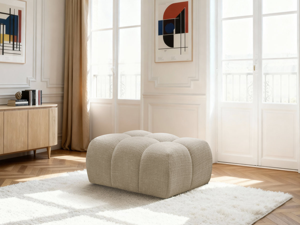 Pouf MELISSE tissu texturé Pouf MELISSE tissu texturé