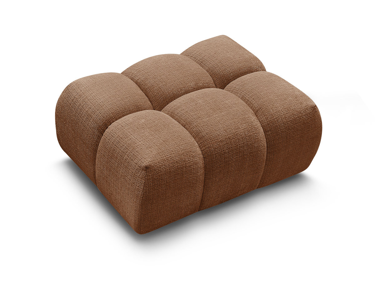 Pouf MELISSE texturé orange — vue 5